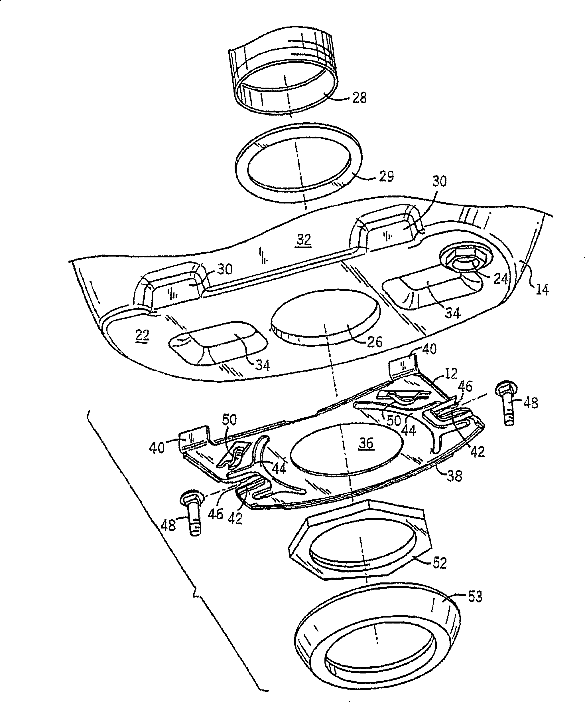 Toilet tank attachment bracket with unitary spring arm