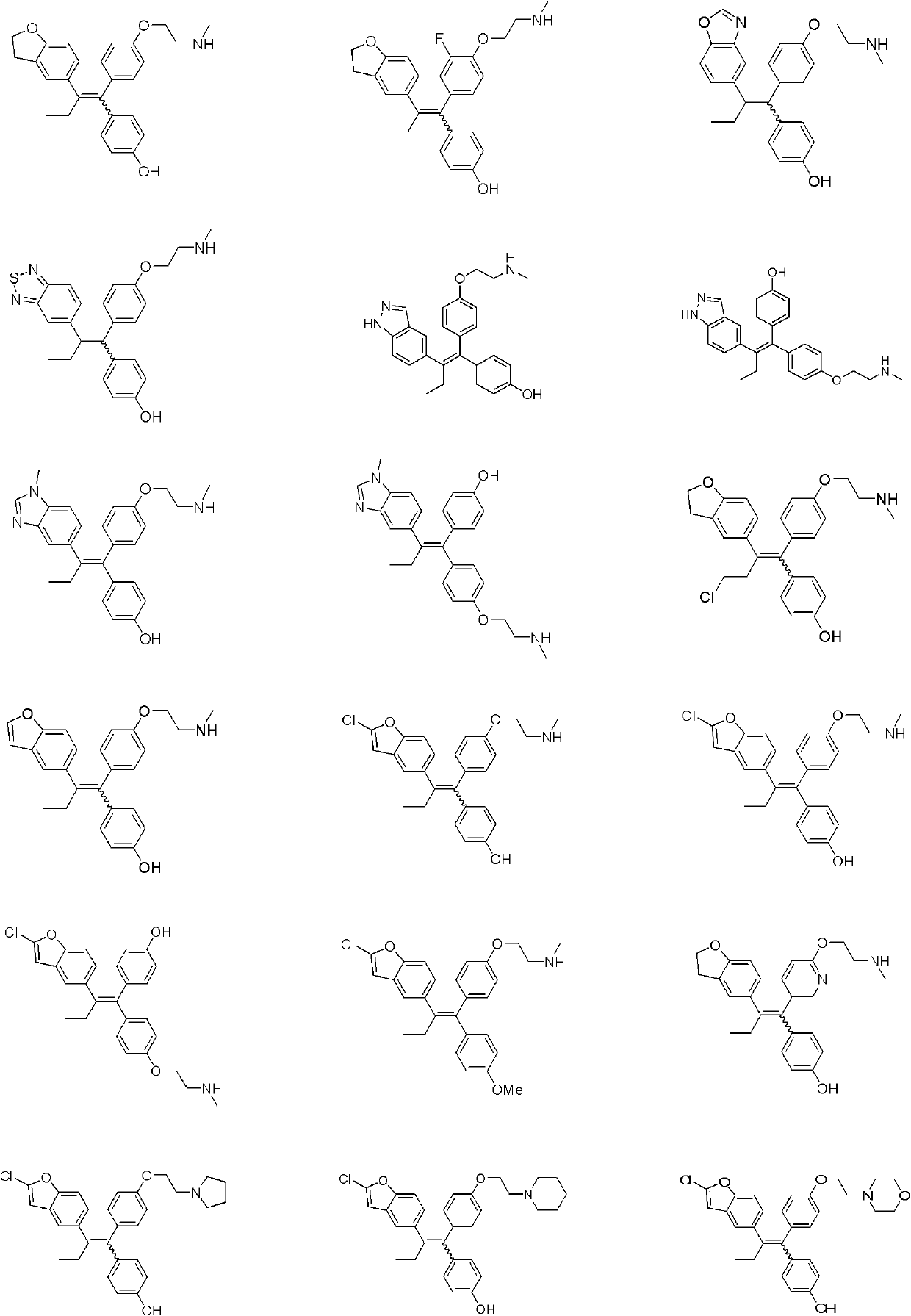 Ethylene derivative serving as selective estrogen receptor modulators (SERMs)