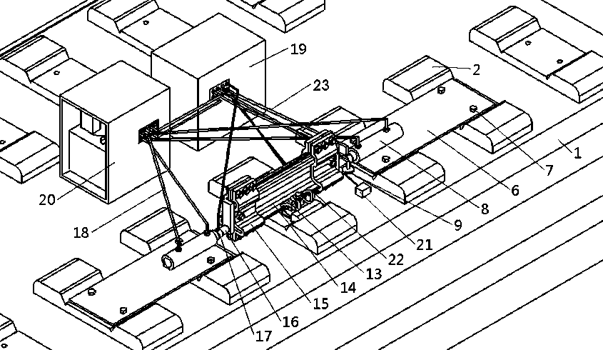 Track vertical reciprocating loading simulation experiment device