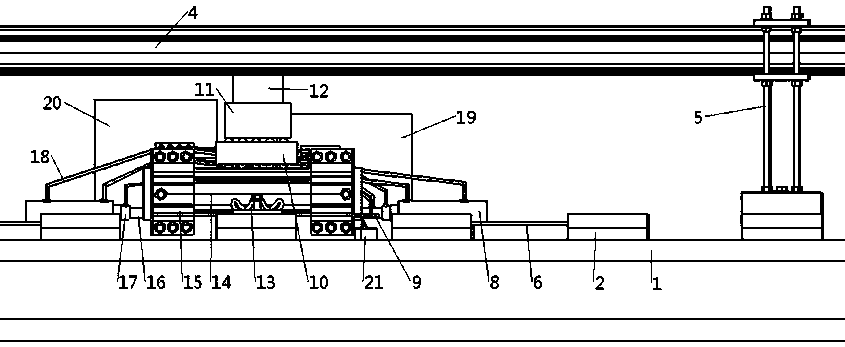 Track vertical reciprocating loading simulation experiment device