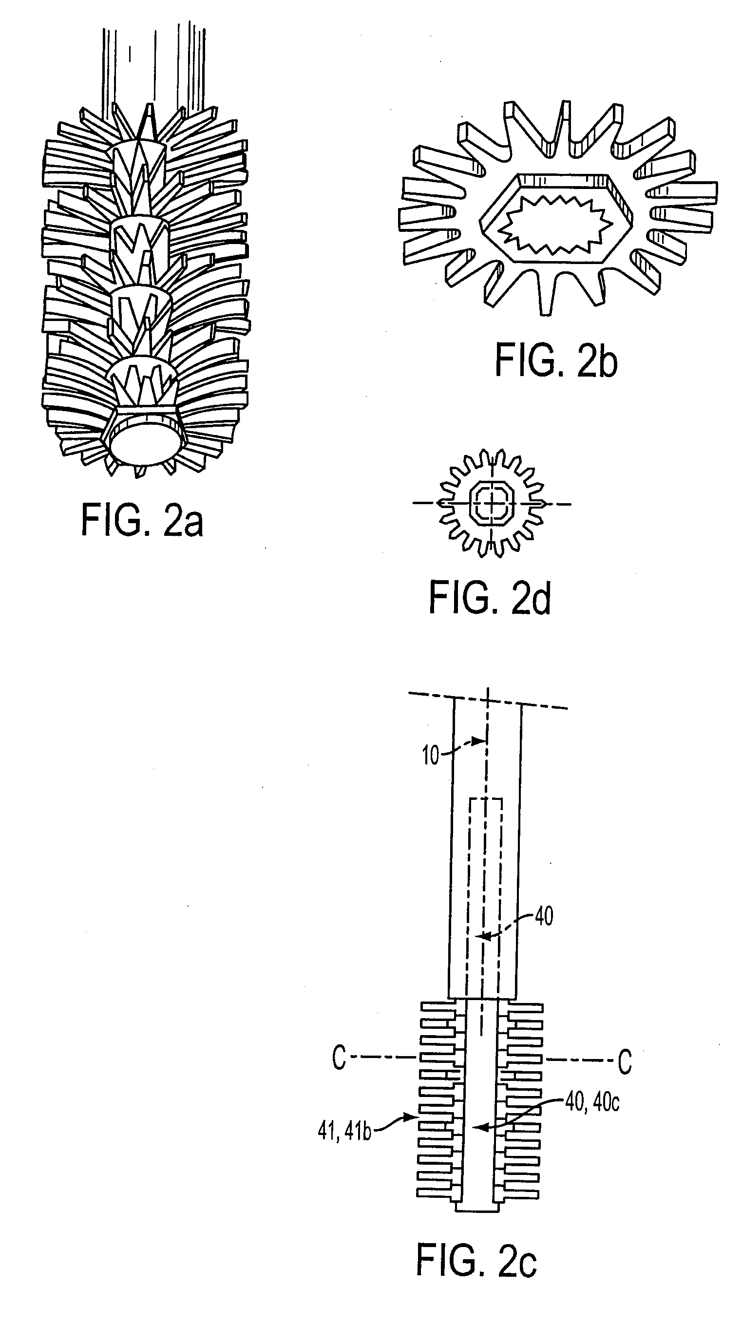 Cosmetic Product applicator With Multiple Typically Oriented Elements