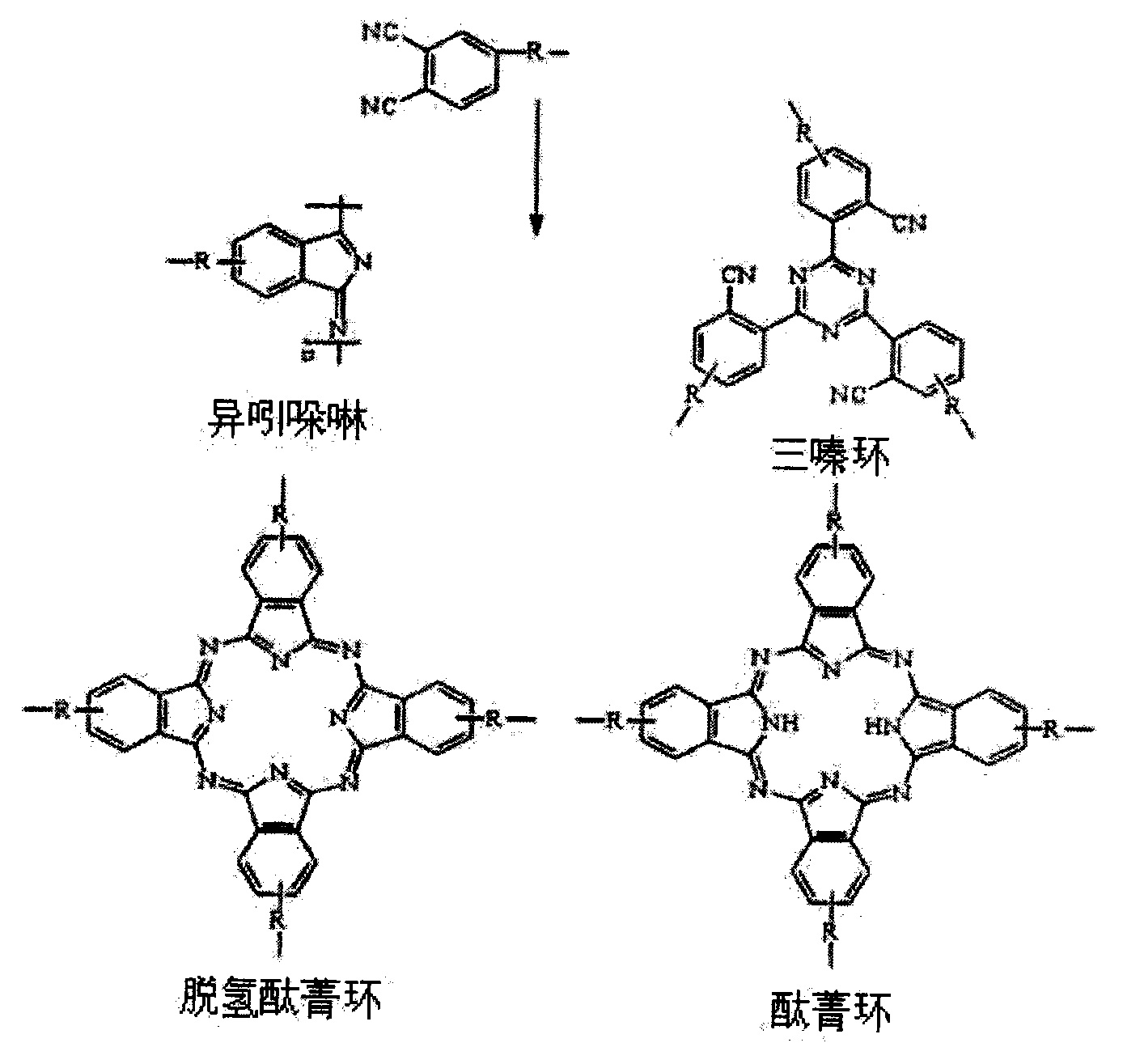 Pyrrole aromatic diamine containing phthalic nitrile structure as well as preparation method and application thereof