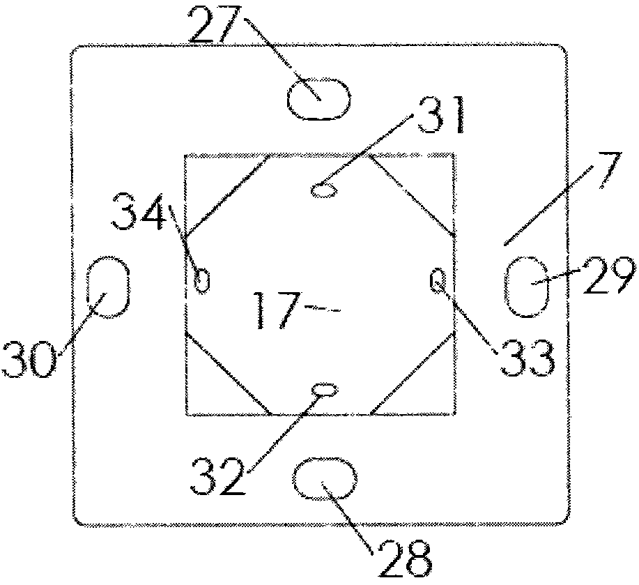 Four-optical axis compensation and air bath type angular displacement laser interferometer calibration method and device