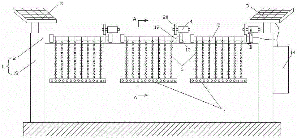 Implementation method for LED curtain-type height limitation