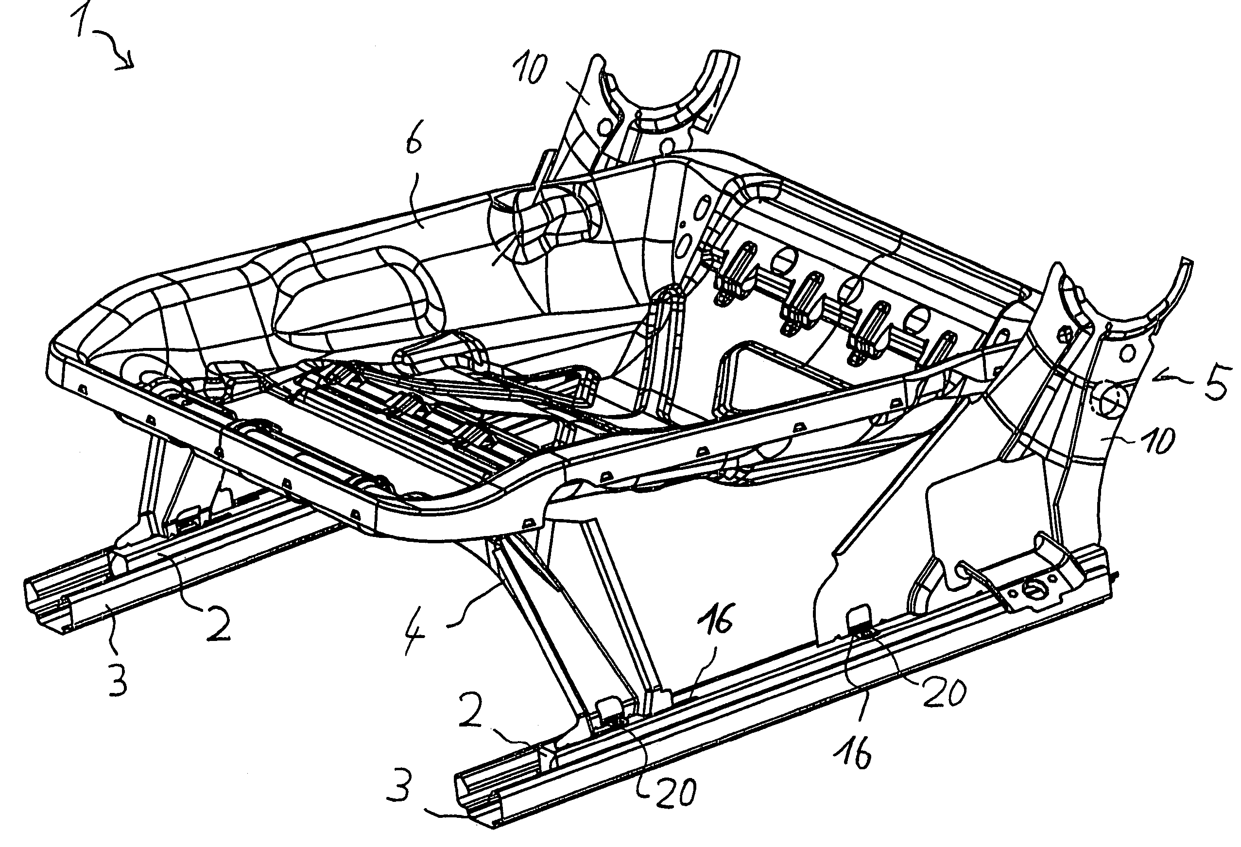 Seat structure for a motor vehicle seat