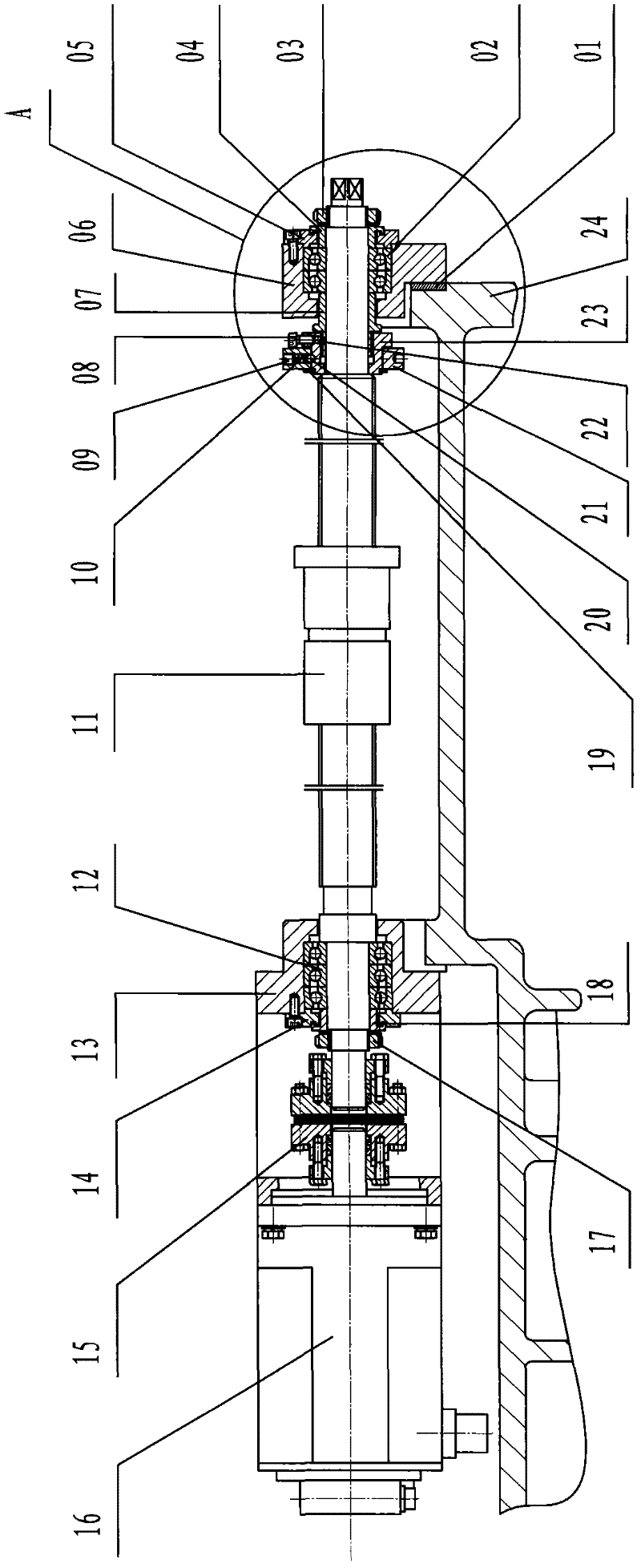 Structural support of ball screw assembly