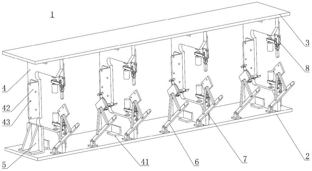 Assembling tool of aircraft wing box C-shaped beam and detecting and correcting method of assembling tool