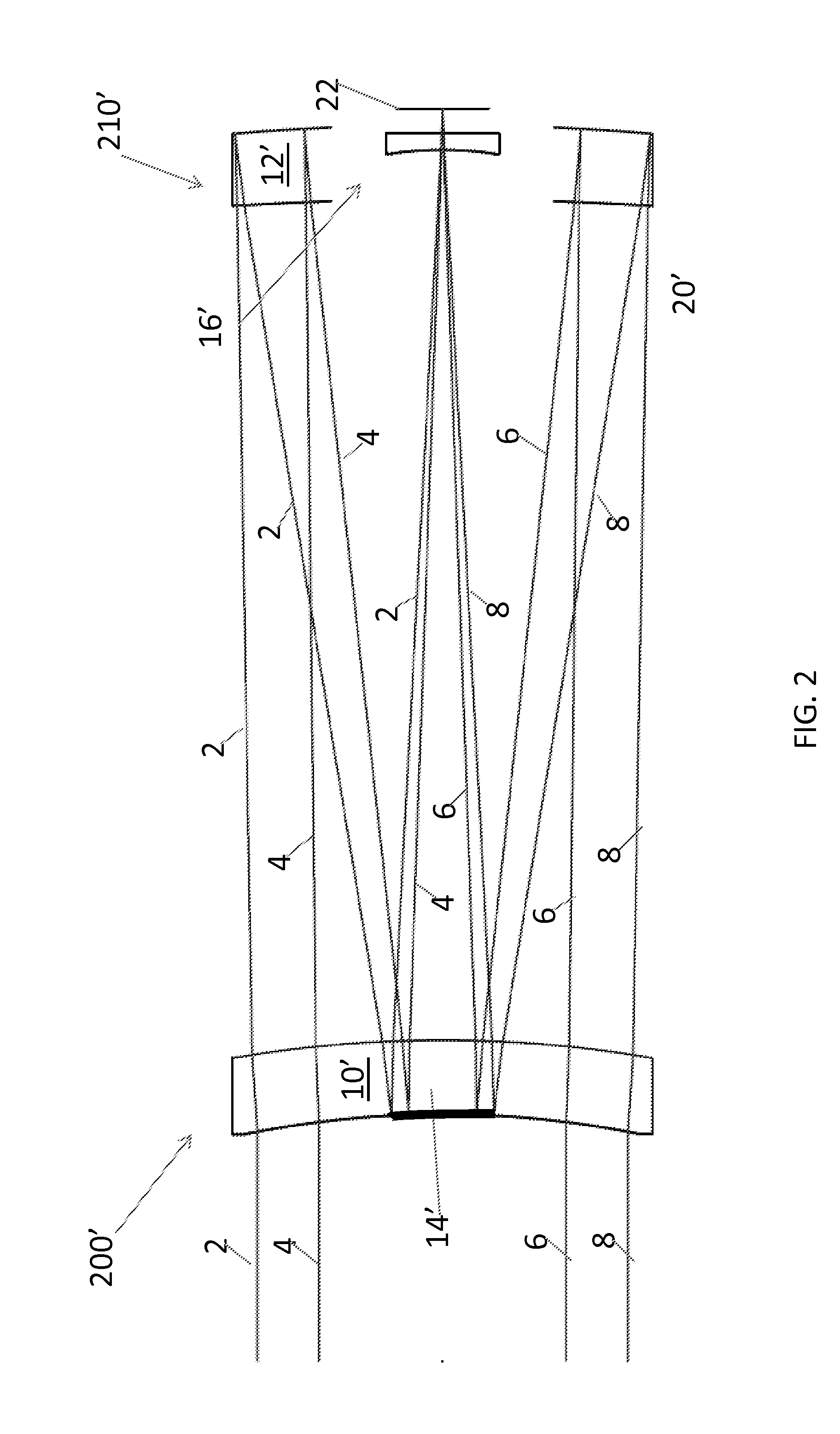 Telescope and telescope array for use in spacecraft