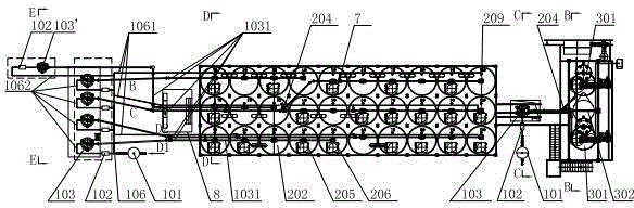 Production line and process for refractory materials