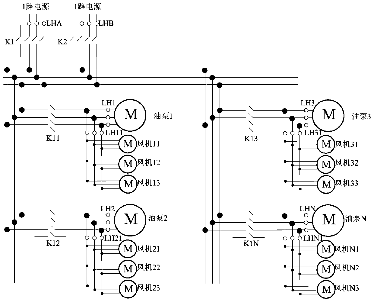 The method of judging the complete stop of transformer air cooling by using the load current of transformer cooler