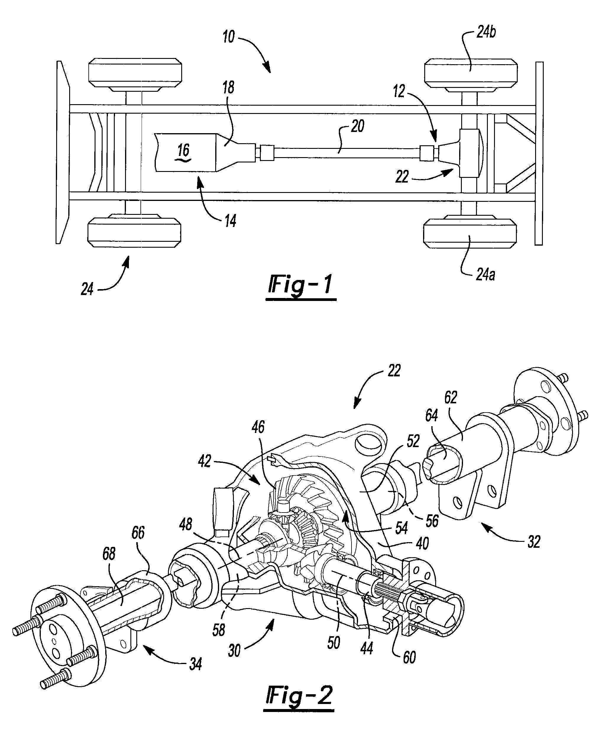 Four pinion differential with cross pin retention unit and related method