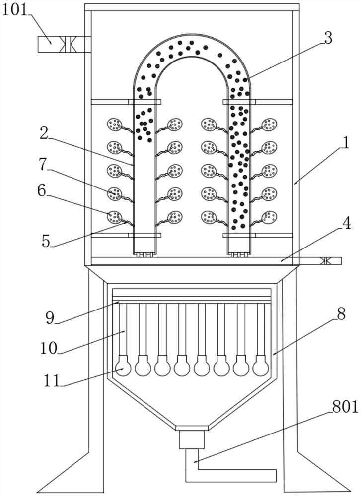 Adsorption type transfer remediation device for heavy metal polluted water body