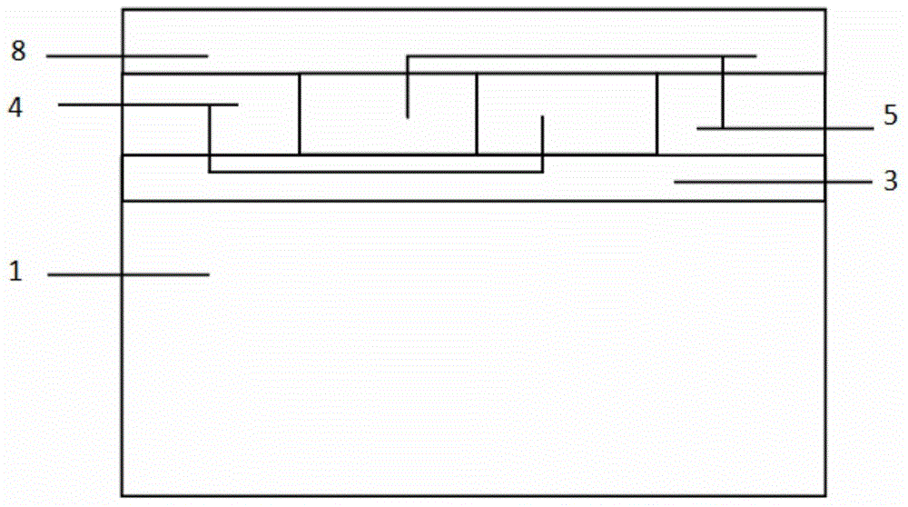 N type buried layer cover type semi super junction transverse double diffusion metal oxide semiconductor field effect tube