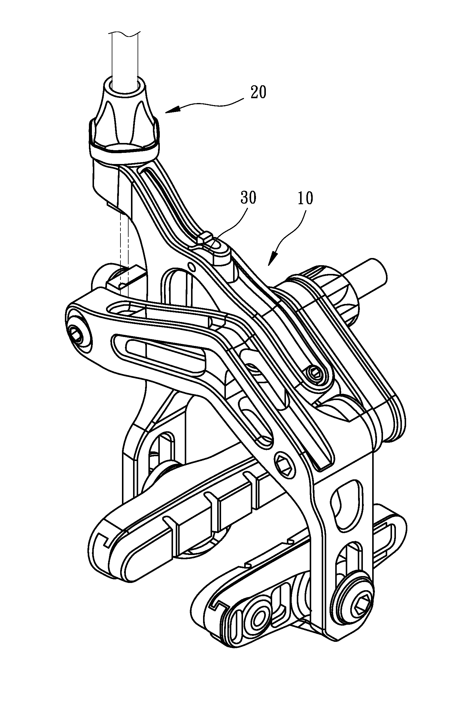 Quick-release device of a bicycle brake cable