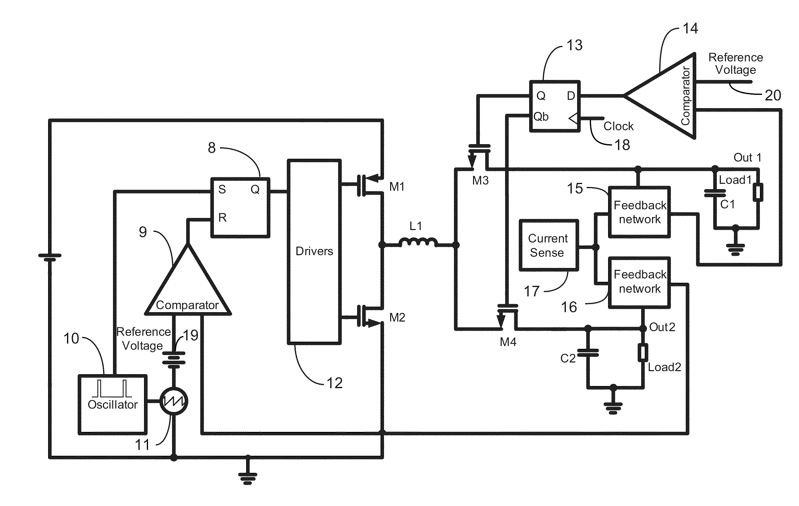 Single Inductor Multiple Output Power Converter