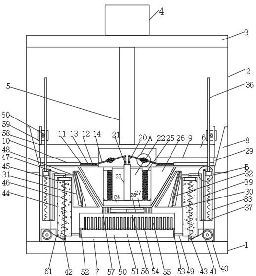 Pneumatic recoil type stamping die and using method thereof