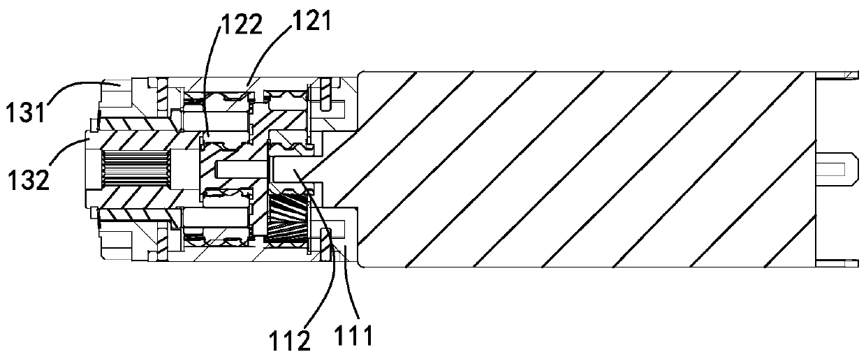 Transmission equipment and automobile rear door opening-closing device