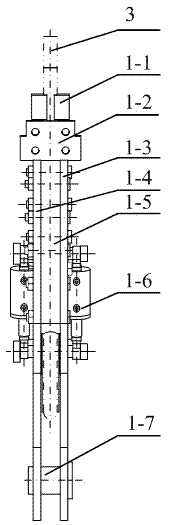 Hoisting container rope-loosening and rope-tightening suspension device and rope-loosening rope-tightening method thereof