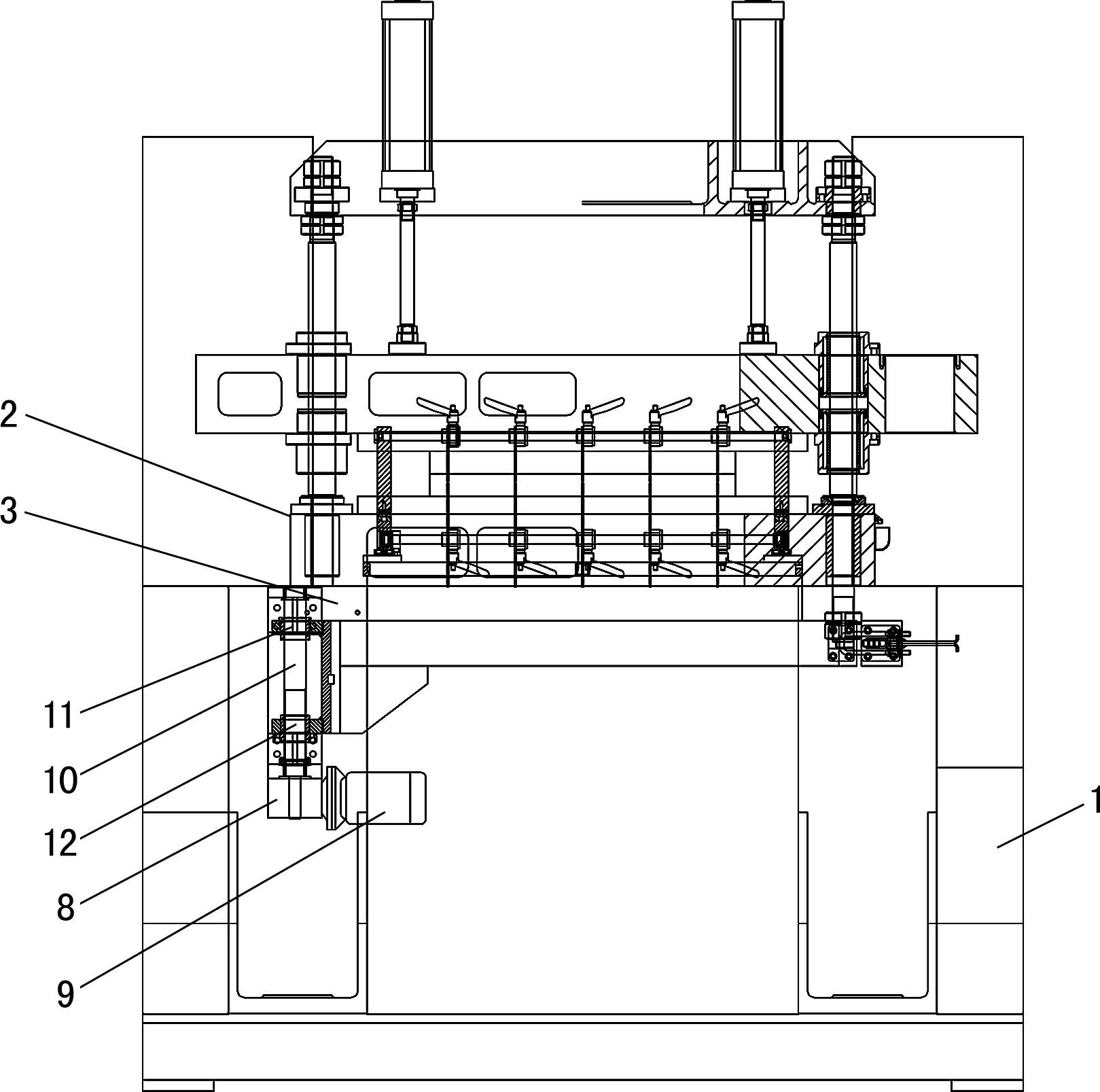 Automatic lifting adjustment sheet conveying device for sheet punching and shearing machine