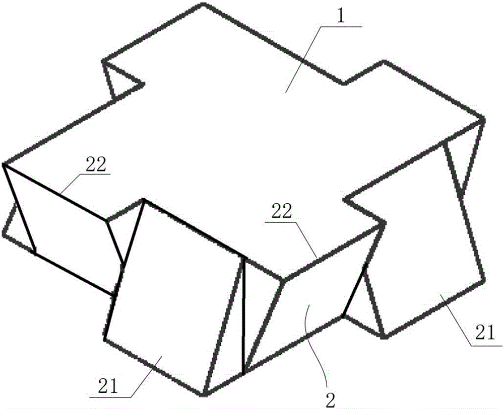 Force intertransmission type interlocking block and preparation method thereof