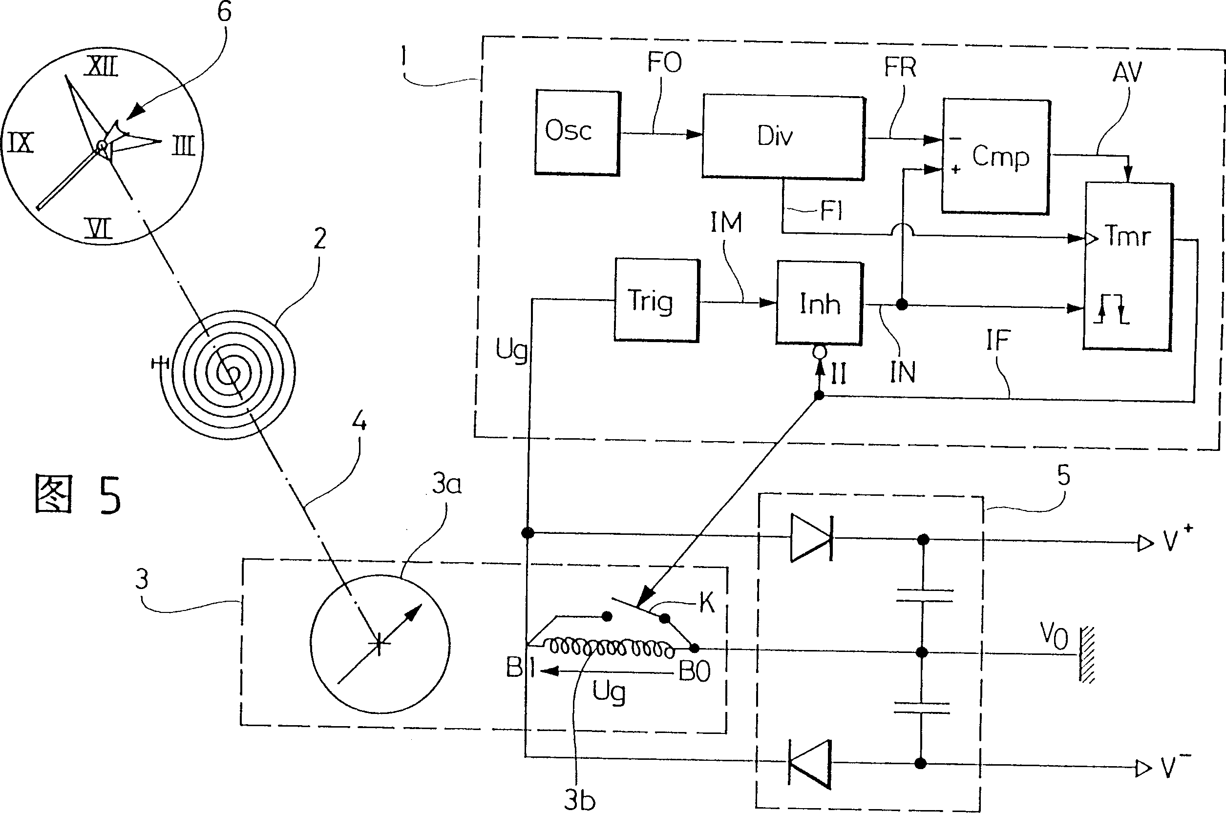 Timepiece of electronic circuit including regulating mechanical movement