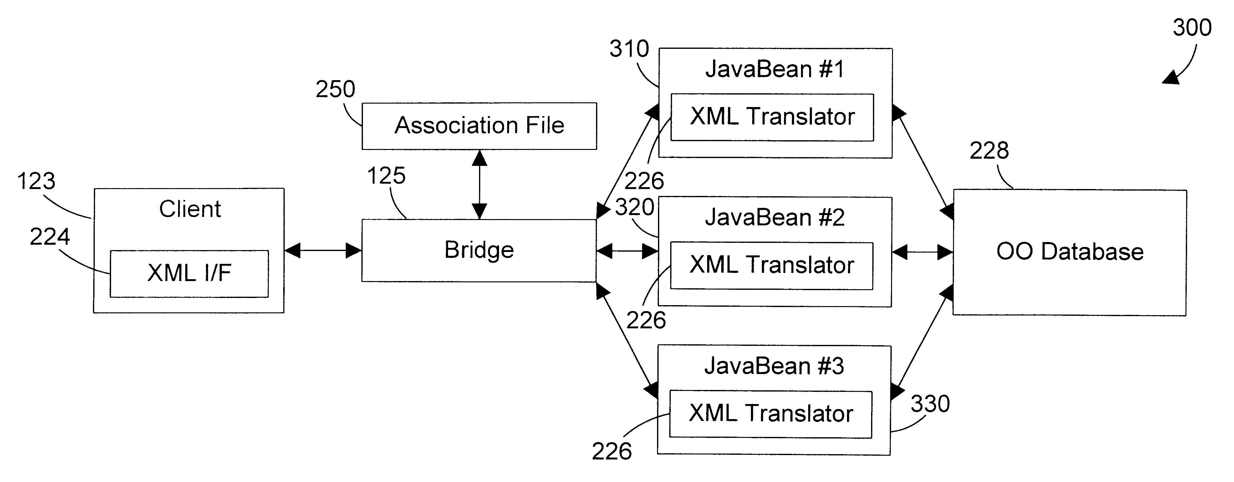 Tagged markup language interface with document type definition to access data in object oriented database