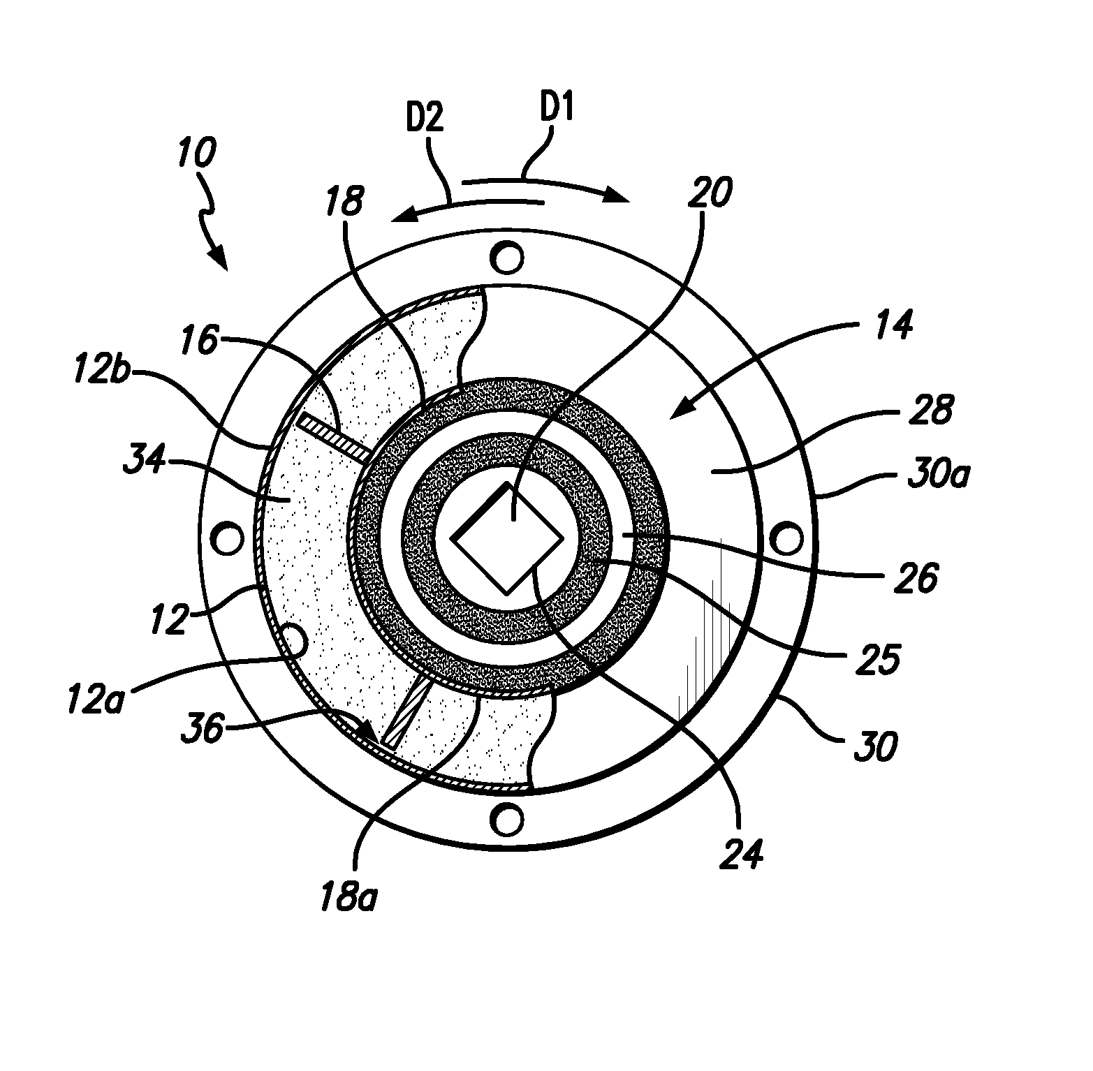 Freewheeling rotary damping mechanism