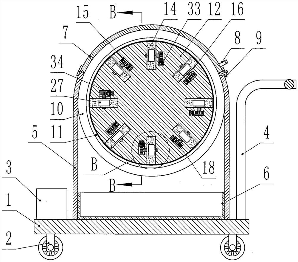 A portable small sewage filter device for waterworks