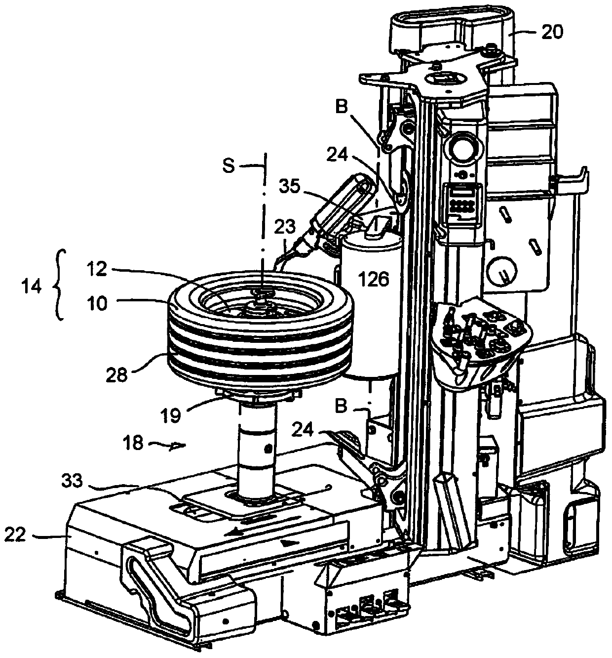 Auto shop service equipment with means for determining the coefficient of rolling resistance of tires