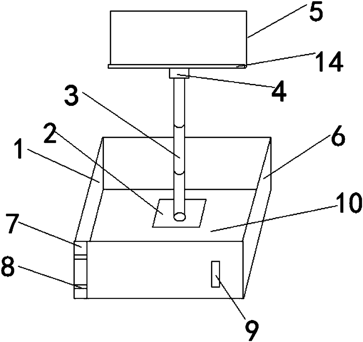 Electronic equipment bracket with storage box