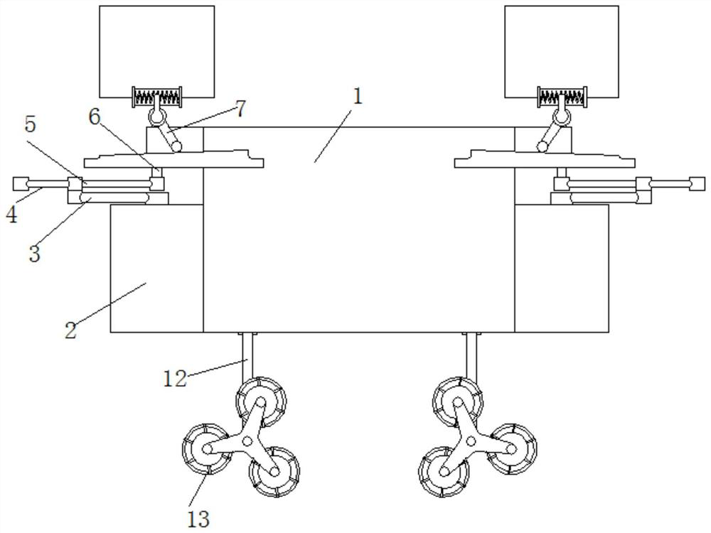 Planetary gear-based mobile fire extinguishing device