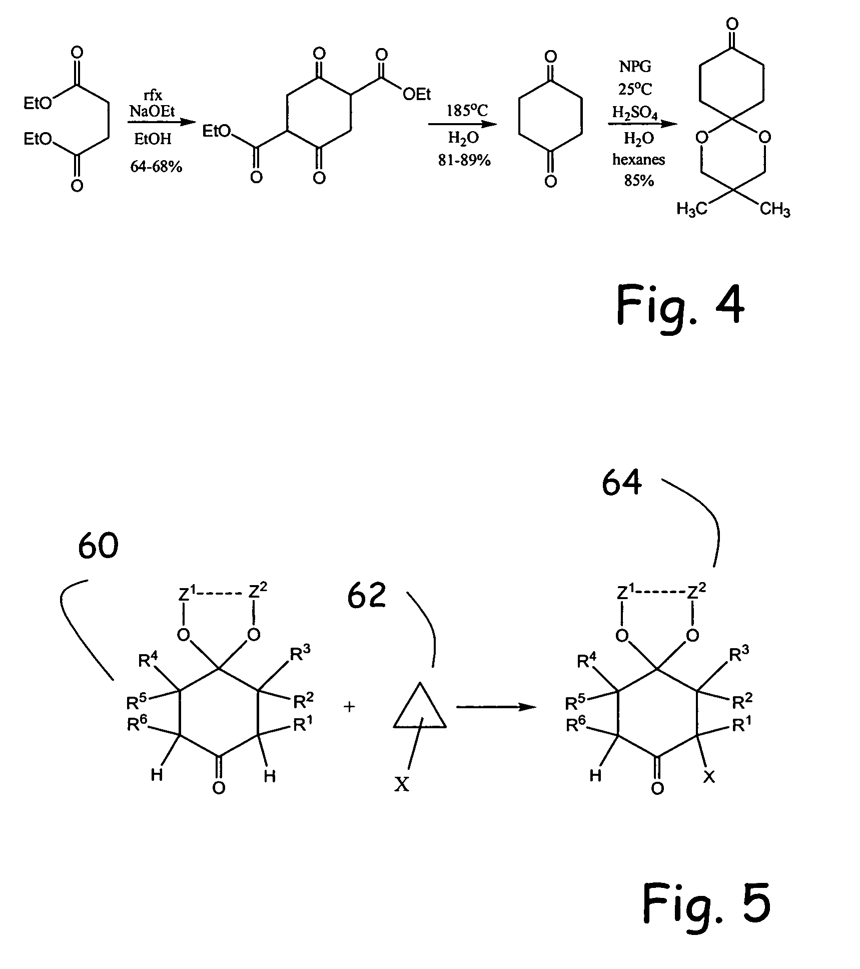Alpha functionalization of cyclic, ketalized ketones and products therefrom