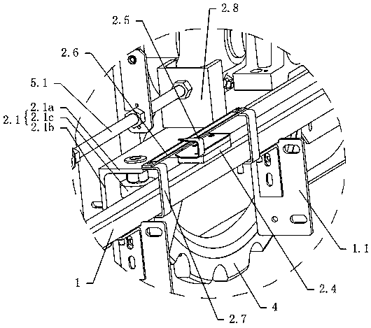 Stair chain tensioning frame for escalator