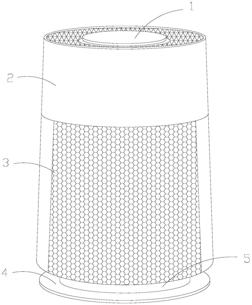 Air purification fanless radial flow electrostatic precipitator