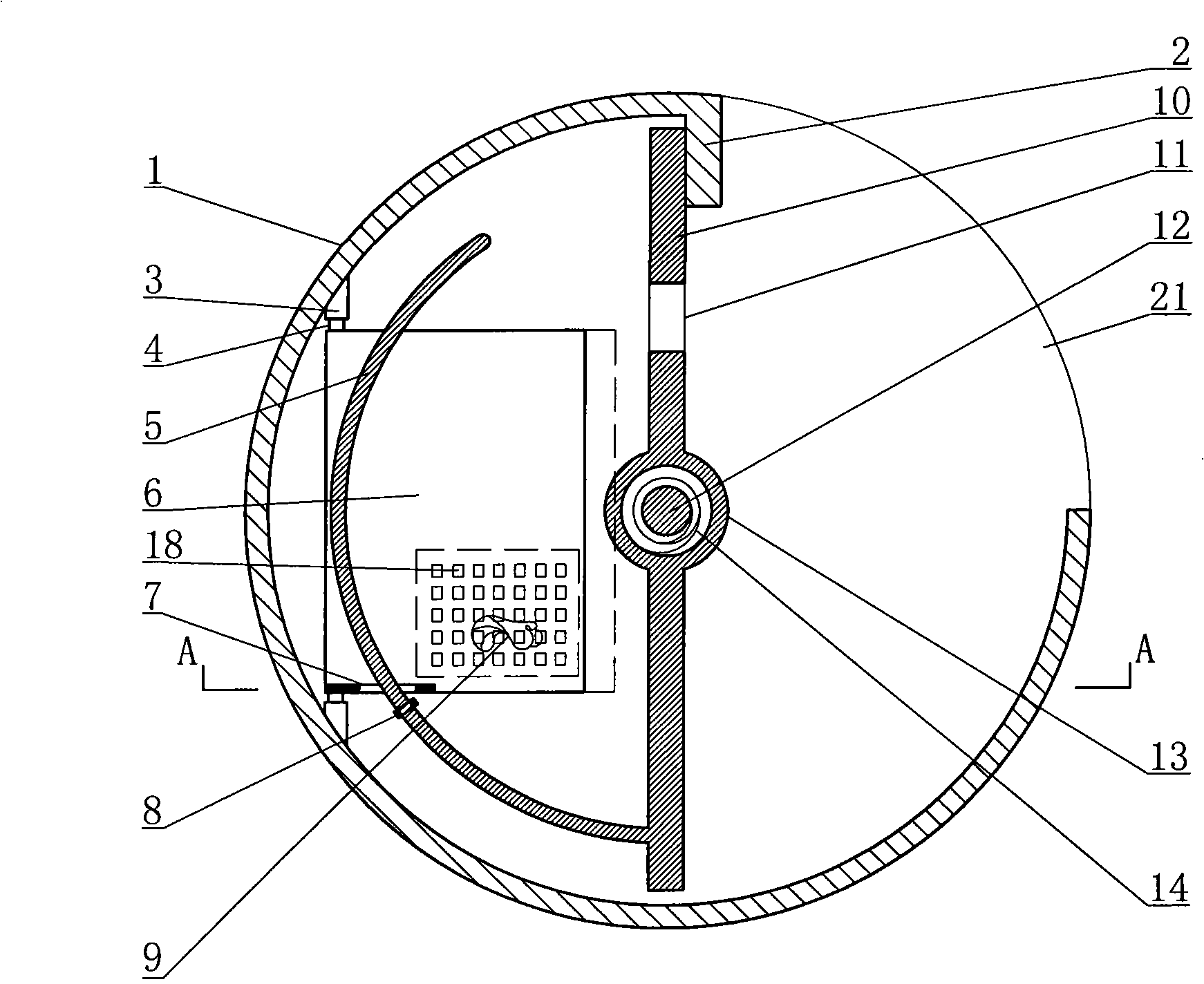 One-way twist lock type continuous mouse catching cylinder