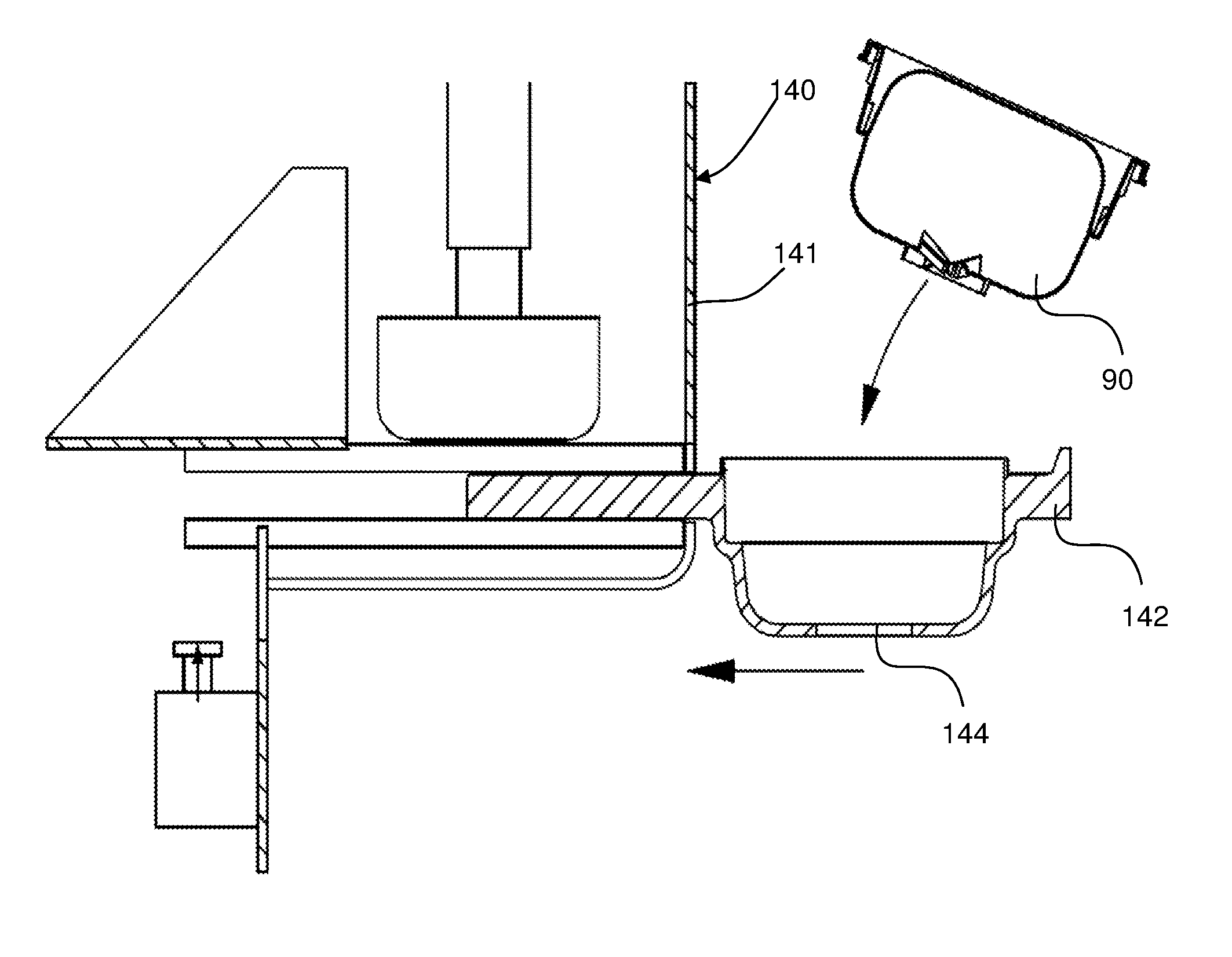 Container with outlet