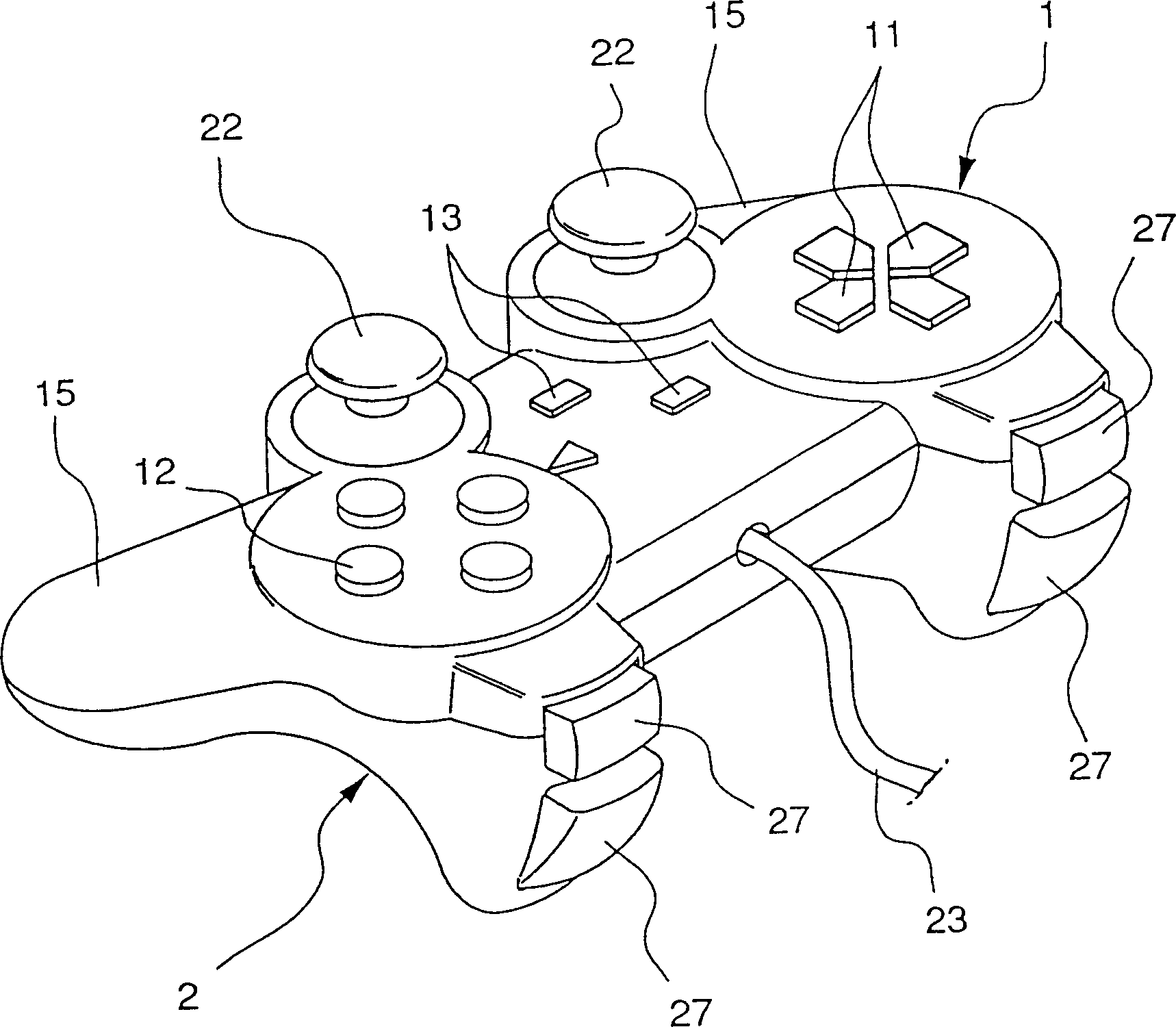 Vibration generating device and input unit for video gamke machnie using said device