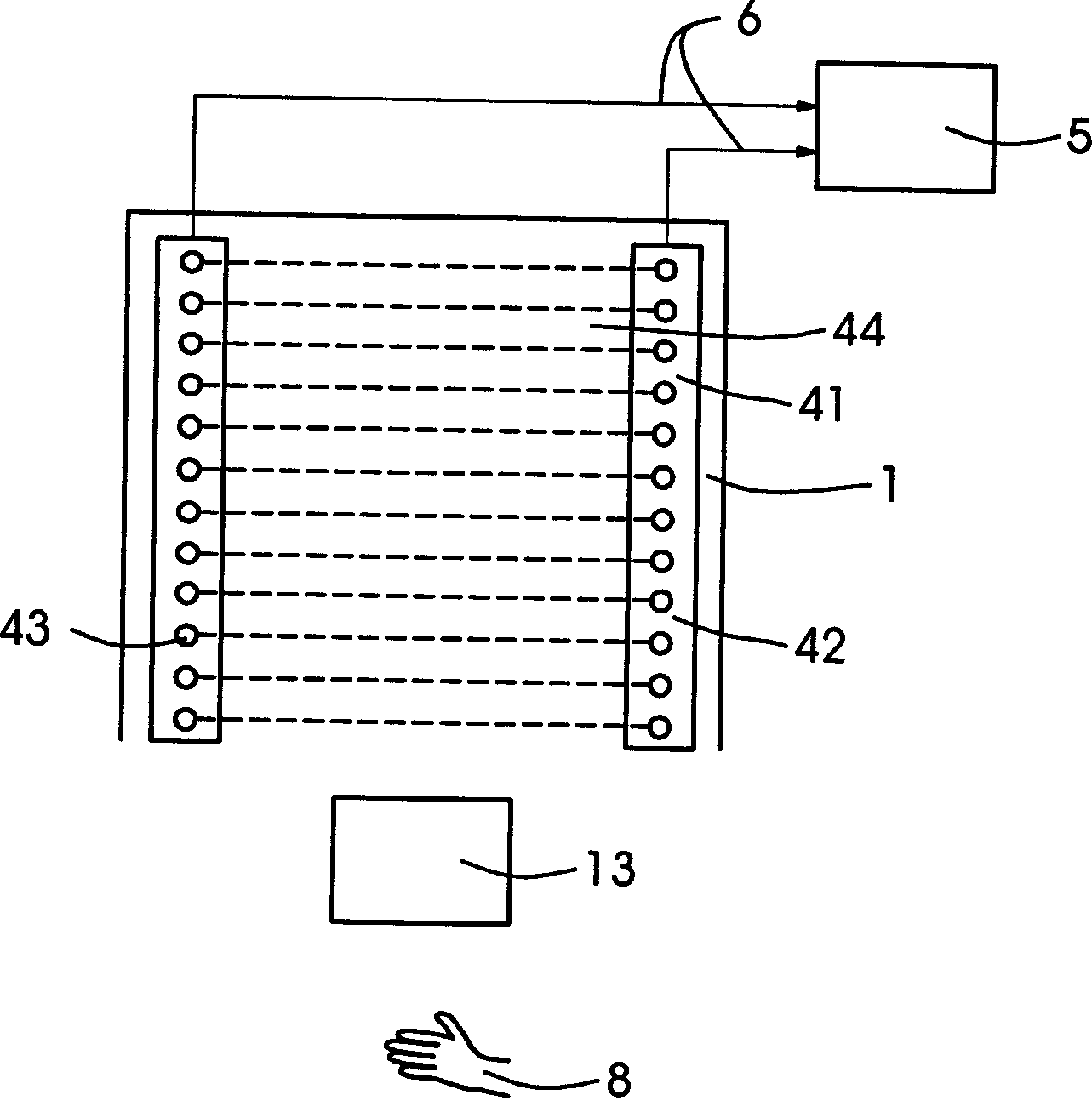 Safeguarding device of machine, related to state of it