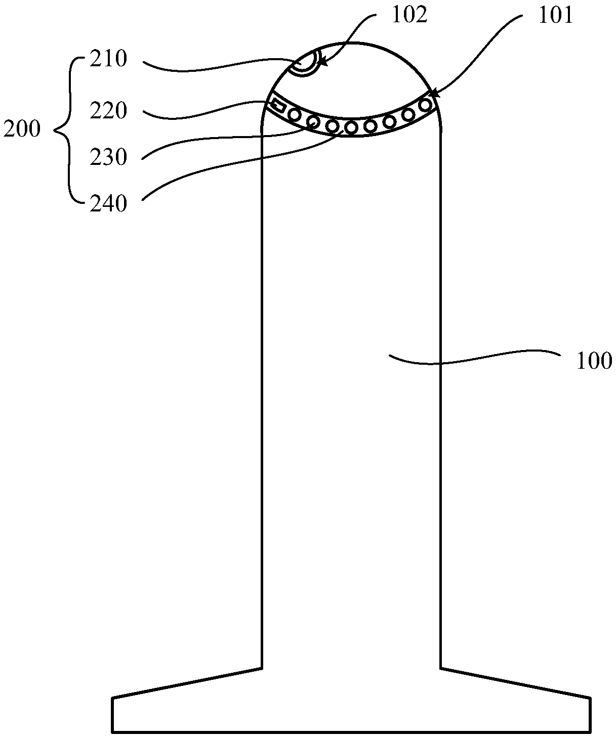 LED system of charging pile