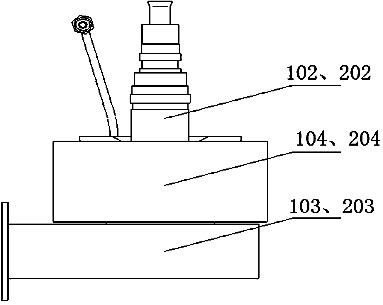 Microwave gas cracking device