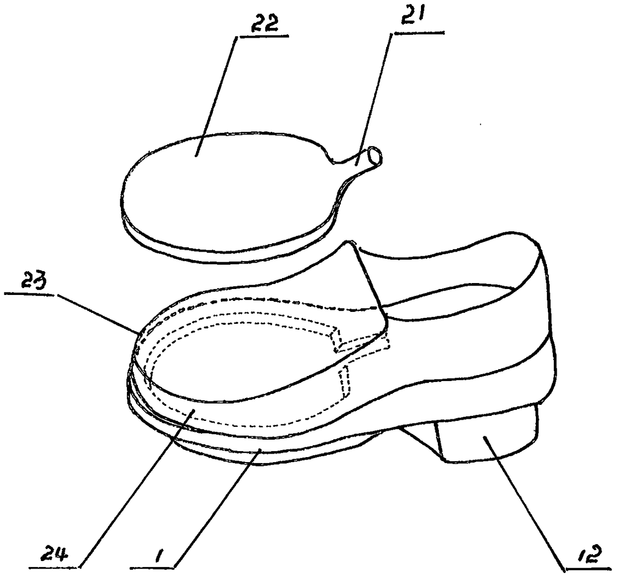 Through sole-variable spring shoe