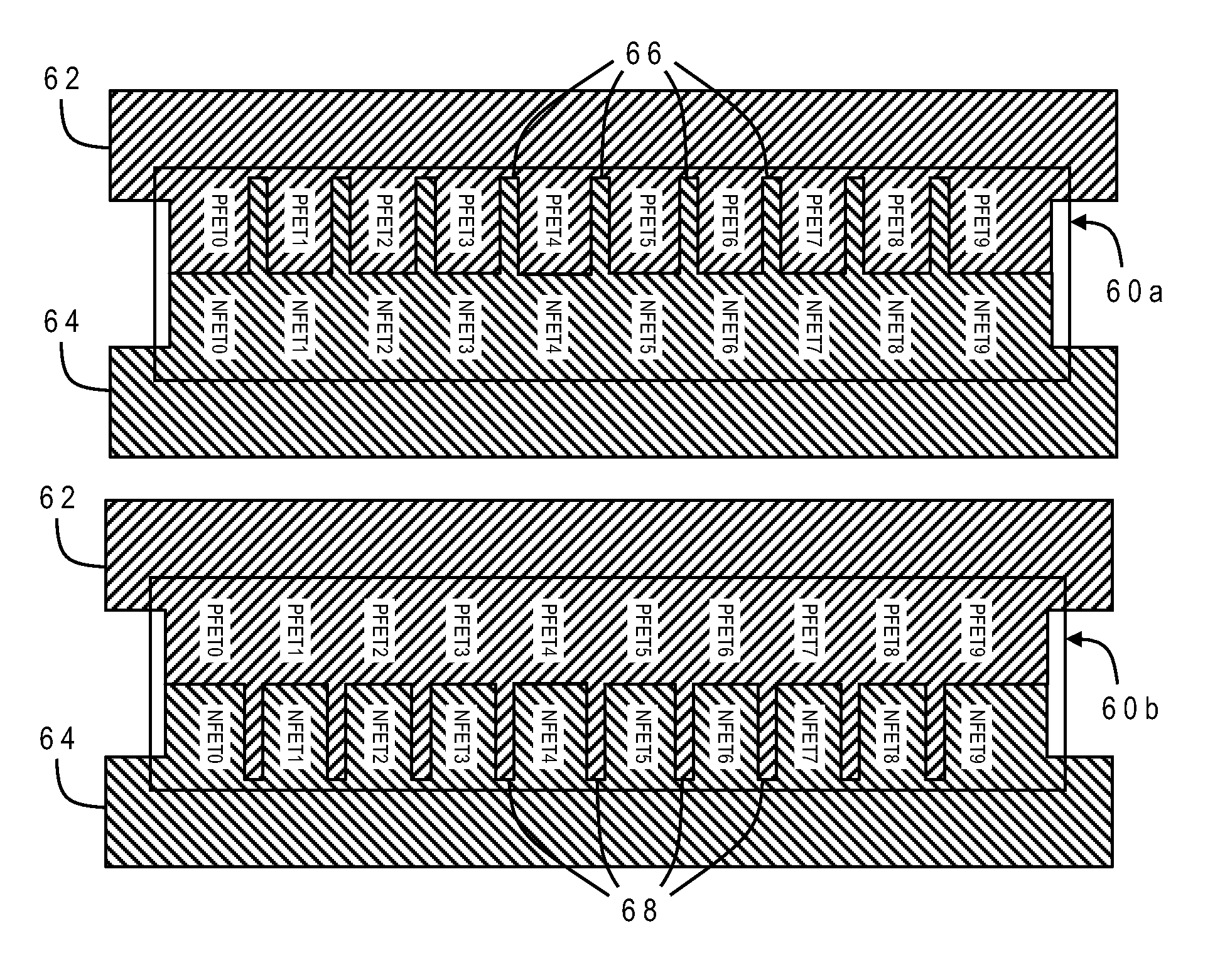 Method for radiation tolerance by implant well notching