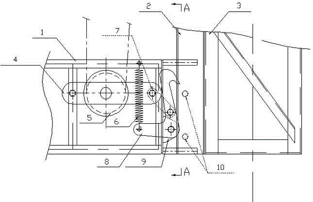 Anti-falling device for coated workshop gate