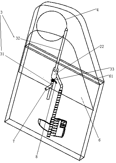 Rear car door internal rearview mirror and position adjusting method thereof