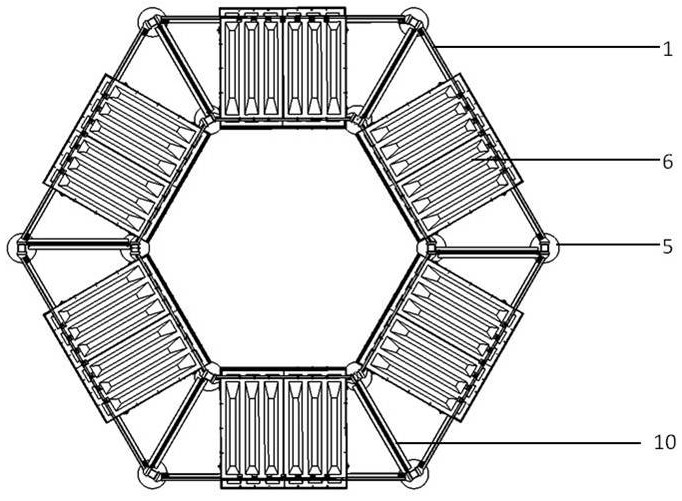 Hexagonal steel structure assembly type artificial fish reef