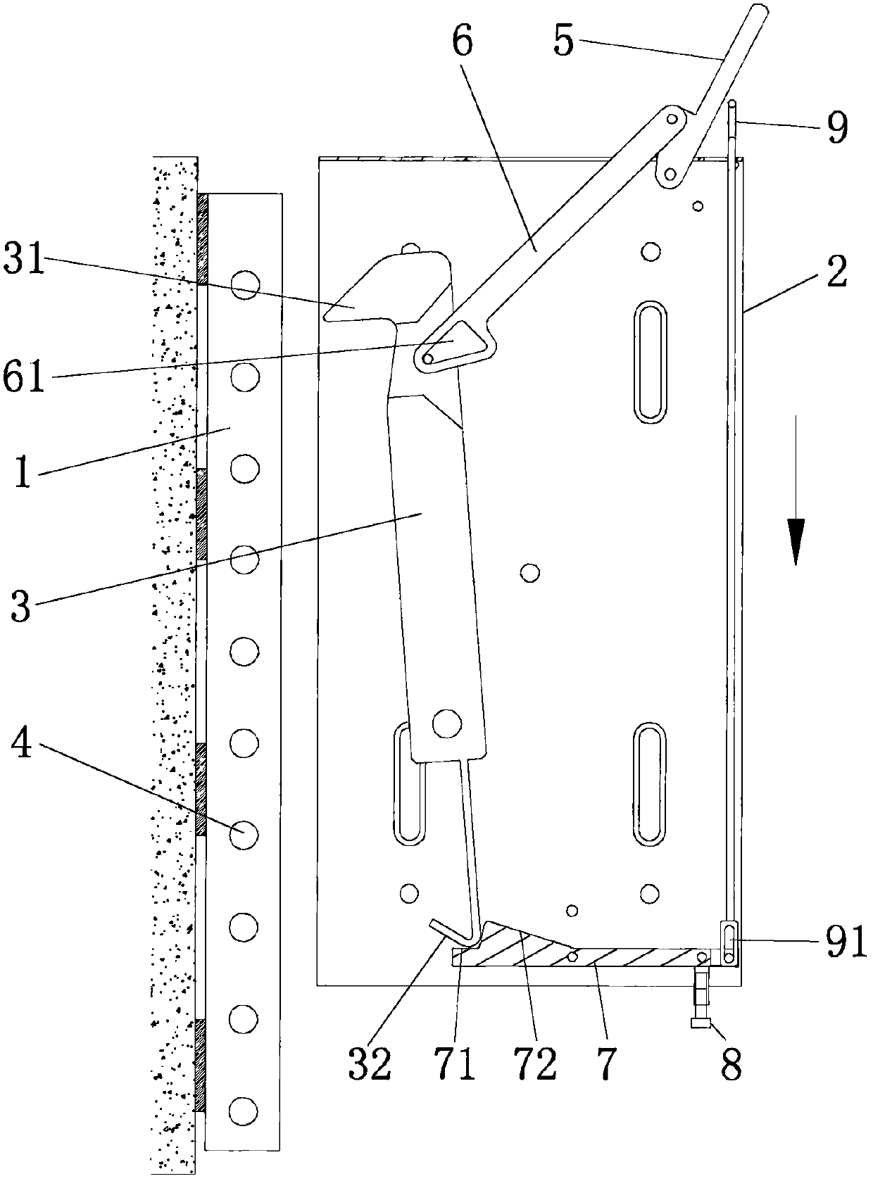 Semi-automatic mechanical locking mechanism