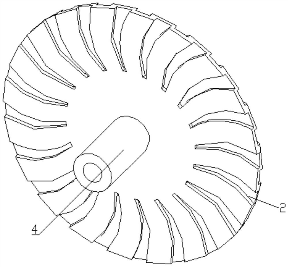 Water beating impeller device and mobile air conditioner