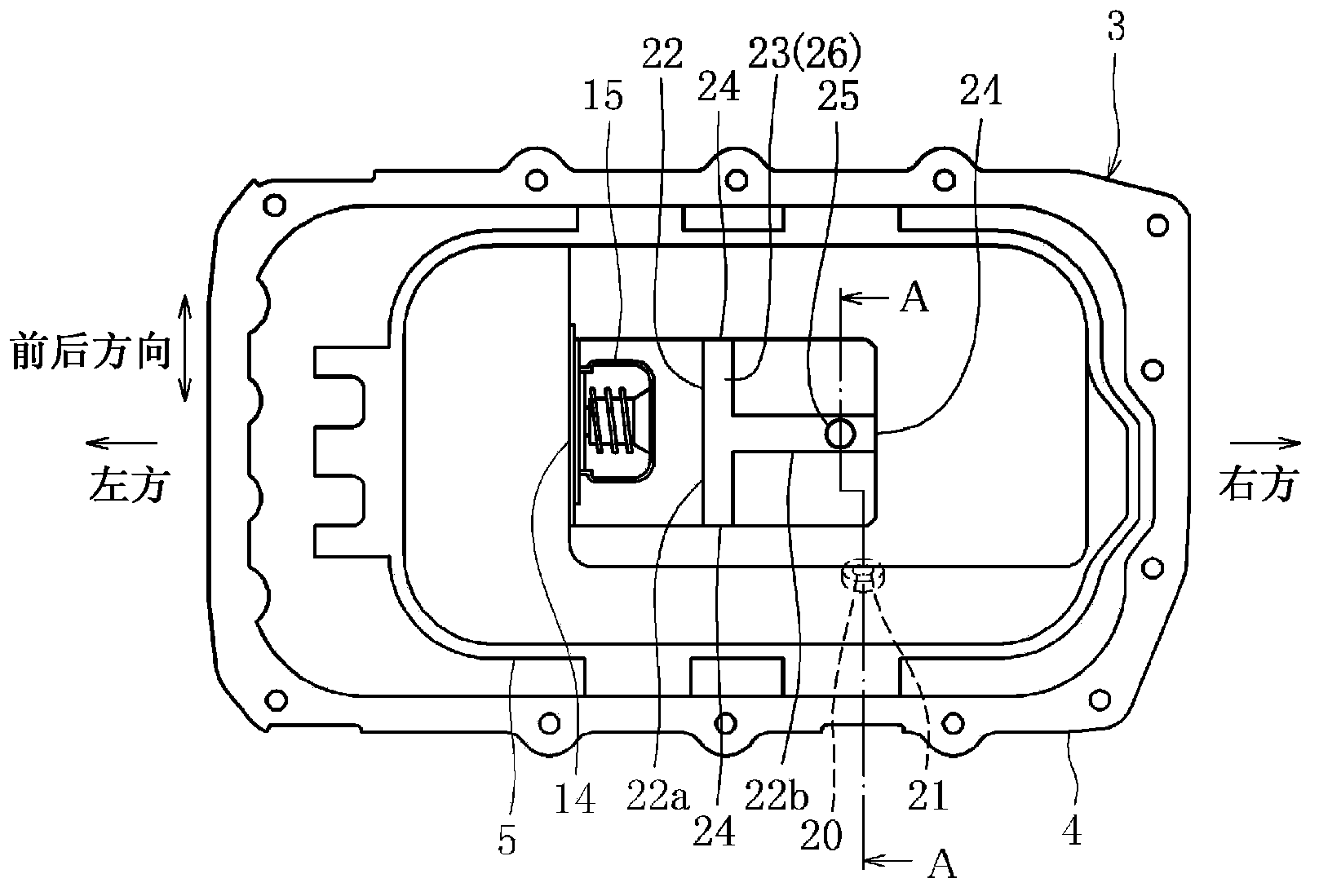 Oil pan structure of engine