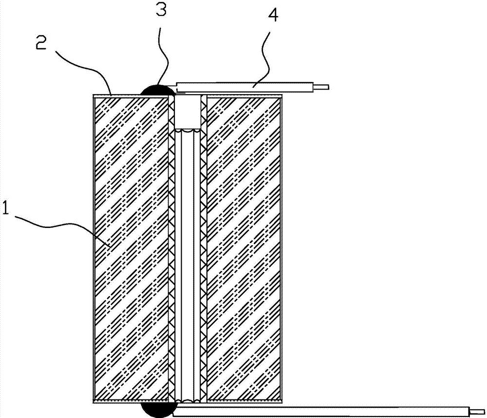 Welding method capable of increasing connecting strength of gold-sprayed end surface of capacitor and leading wire