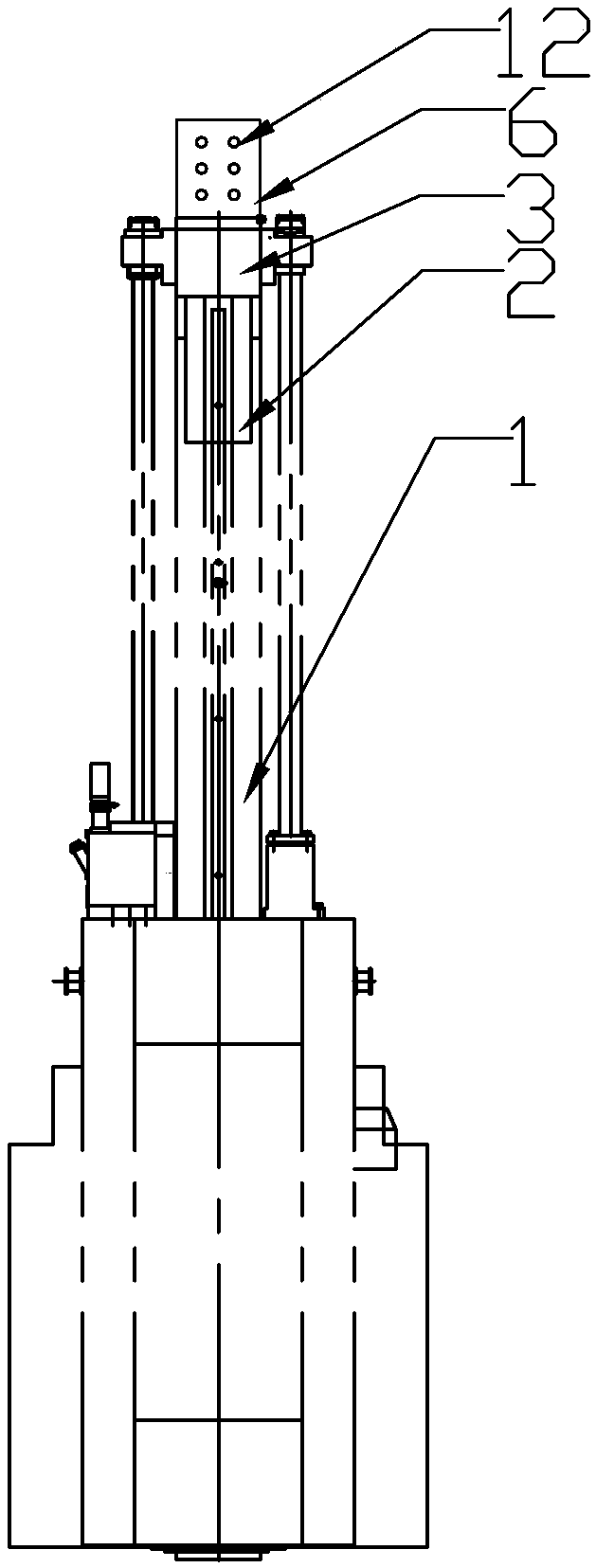 Vertical lathe tool holder upside-down hanging milling transmission mechanism